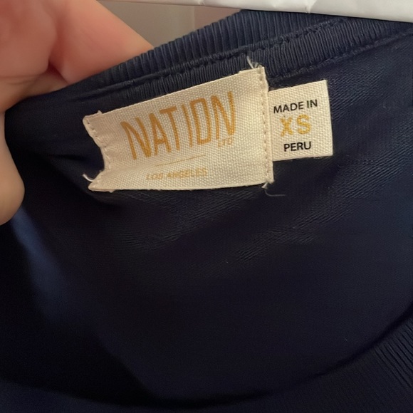 SO FEMME girlie NWOT Nation LTD midnight blue classic midi dress XS 💕 - Picture 3 of 6